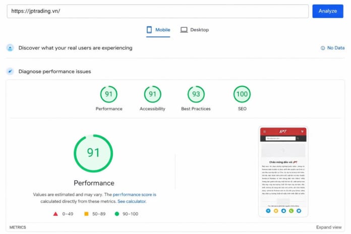 Dịch vụ tối ưu tốc độ website chuẩn SEO (bảo hành 12 tháng)